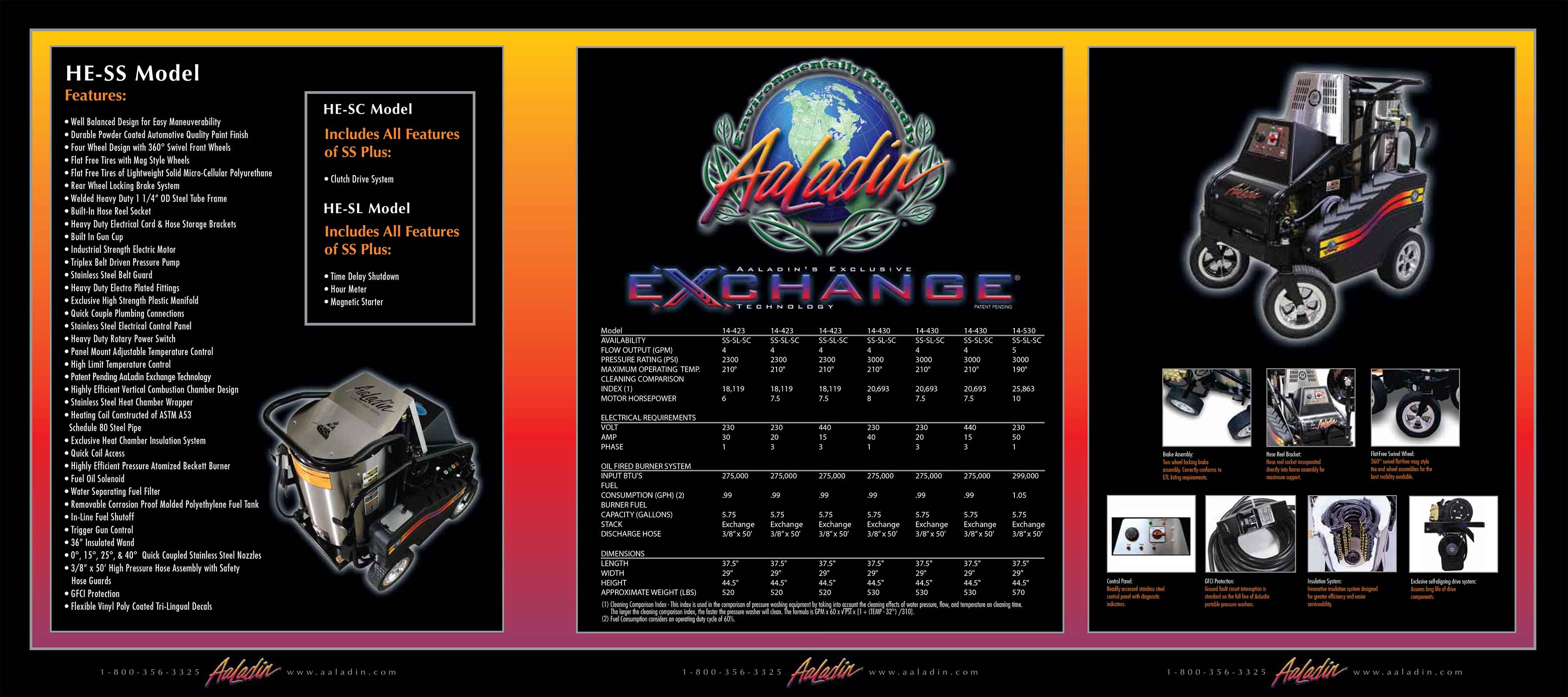 Aaladin Exchange HE-SS Model Equipment Pamphlet