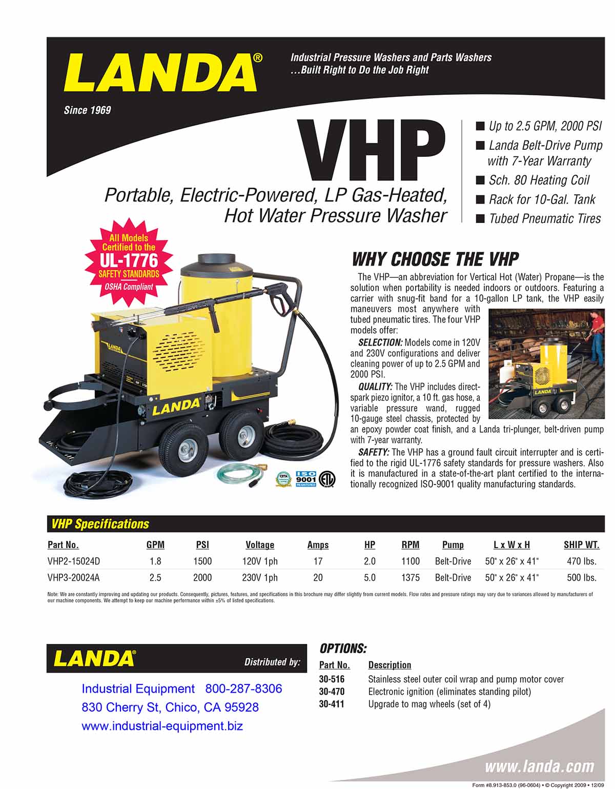 LANDA VHP Equipment Flyer